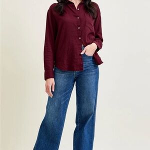 Judy Blue Claribel Highrise Tummy Control Retro Wide Leg Jeans
